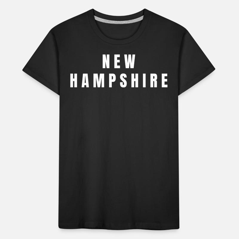 N E W H A M P S H I R E. New Hampshire white text. Kids' Premium Organic T-Shirt