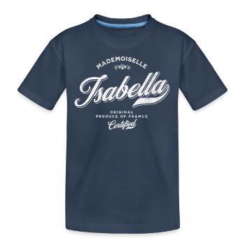 Mademoiselle Isabella - T-shirt bio Premium Enfant - bleu marine - Devant
