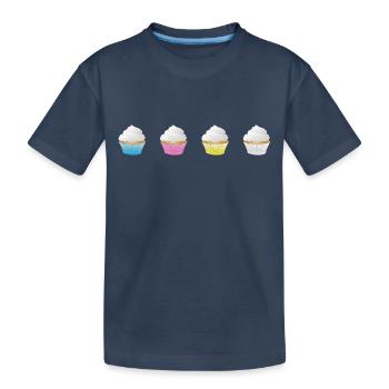 cupcake muffin cake kuchen backen bakery25 - Kinder Premium Bio T-Shirt - Navy - Vorne