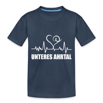 Heartbeat Unteres Ahrtal - Kinder Premium Bio T-Shirt - Navy - Vorne