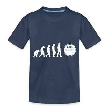 Evolution Zollbeamter - Kinder Premium Bio T-Shirt - Navy - Vorne