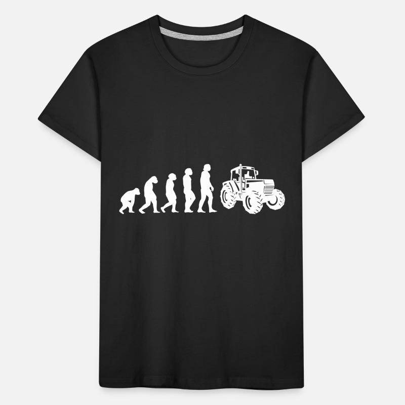 Evolution Traktorfahrer Kinder Premium Bio T-Shirt