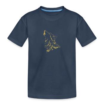 Dessins illustrés avec Wolf - T-shirt bio Premium Enfant - bleu marine - Devant