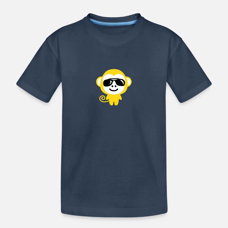 monkey_suglasses - T-shirt bio Premium Enfant - bleu marine