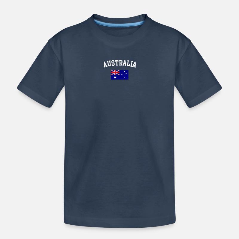 Graphique du drapeau en arc australien - T-shirt bio Premium Enfant - bleu marine
