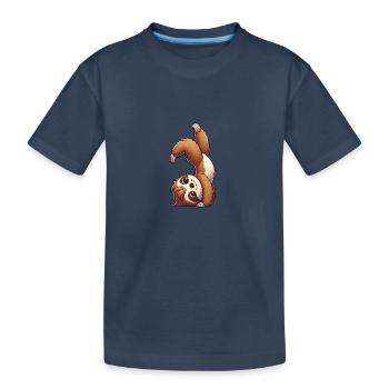 Faltirer Handstand Salto sportliches Workout - Kinder Premium Bio T-Shirt - Navy - Vorne