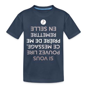 chute de cheval - T-shirt bio Premium Enfant - bleu marine - Devant