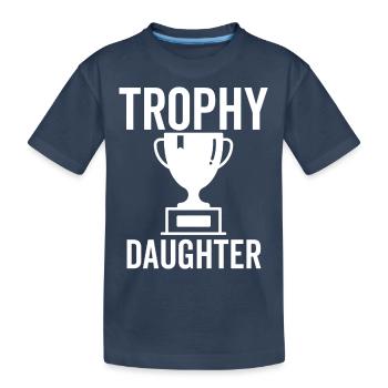 Trophée Fille - T-shirt bio Premium Enfant - bleu marine - Devant