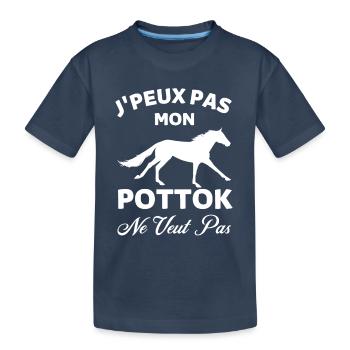Cheval pottok 1 - T-shirt bio Premium Enfant - bleu marine - Devant