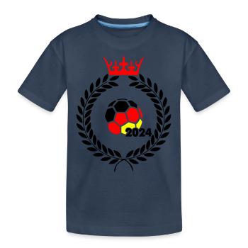 Football Allemagne 2024 - T-shirt bio Premium Enfant - bleu marine - Devant