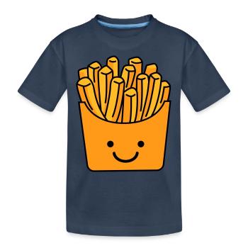 pommes smile - Kinder Premium Bio T-Shirt - Navy - Vorne