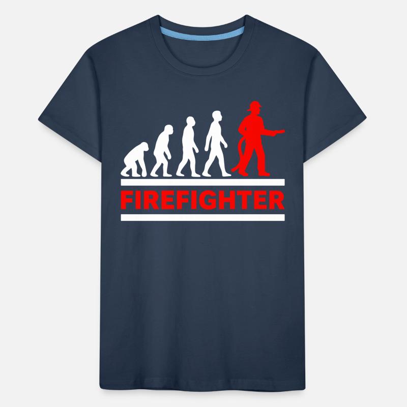 Évolution Pompier Héros Cadeau Cool T-shirt bio Premium Enfant