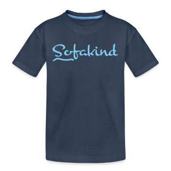 Couch chillen - Kinder Premium Bio T-Shirt - Navy - Vorne