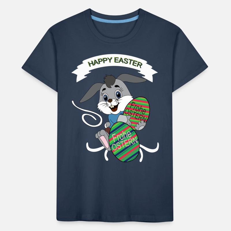 HAPPY EASTER, Easter , Coloured Easter Eggs Kids' Premium Organic T-Shirt