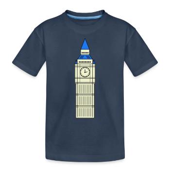 big ben design - Kinder Premium Bio T-Shirt - Navy - Vorne
