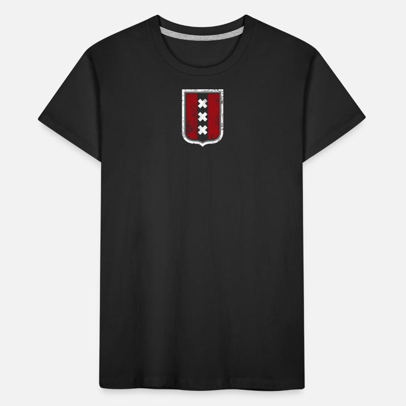 Red Shield Crest with White Xs Kids' Premium Organic T-Shirt