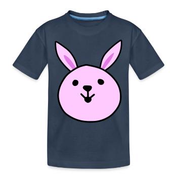 Mignon lapin rose - T-shirt bio Premium Enfant - bleu marine - Devant