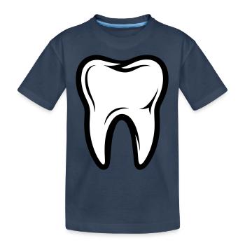 Tooth Symbol - Kids' Premium Organic T-Shirt - navy - Front