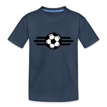 soccerball ribbon / soccer ribbon 2c - Kinder Premium Bio T-Shirt - Navy - Vorne