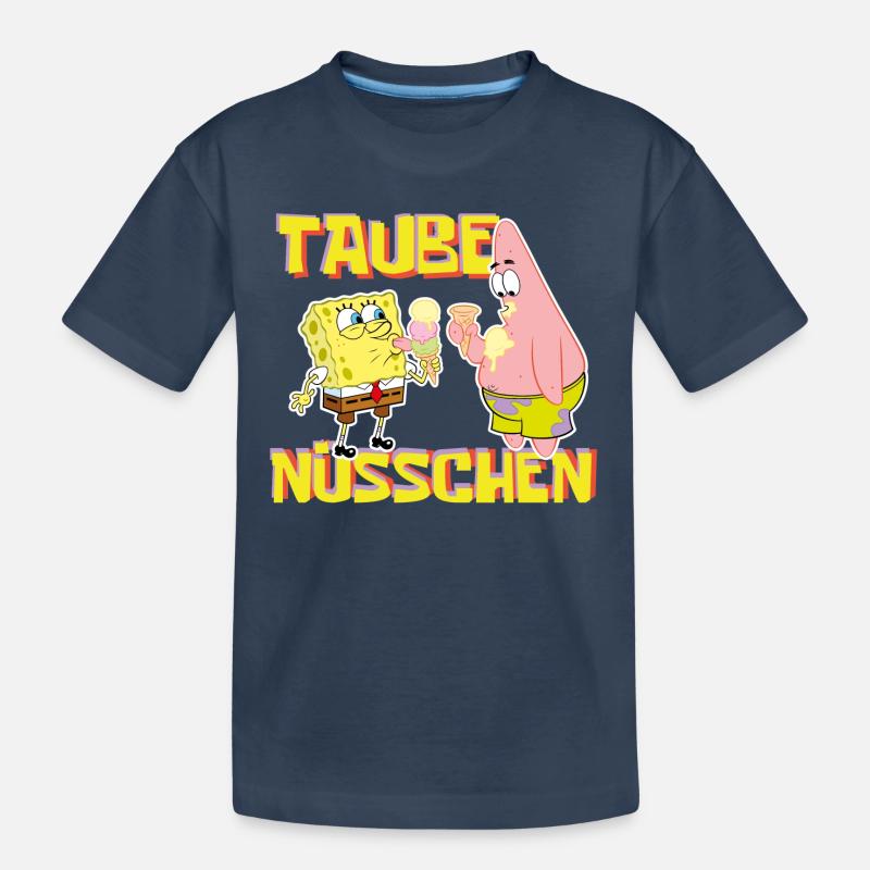 Bob l'Éponge Taube Nüsschen Patrick Eis - T-shirt bio Premium Enfant - bleu marine