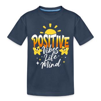 Optimiste Slogan Femme Positive - T-shirt bio Premium Enfant - bleu marine - Devant