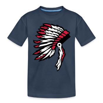Indian chief headdress indian chief - Kids' Premium Organic T-Shirt - navy - Front
