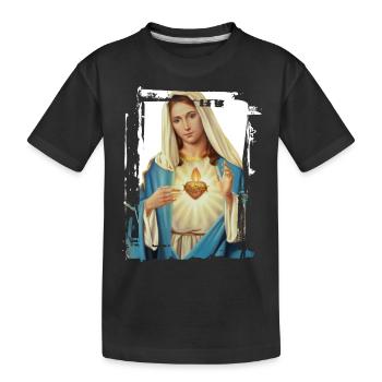 Holly Mary Maria Madonna Mariana Jungfrau Maria - Kinder Premium Bio T-Shirt - Schwarz - Vorne