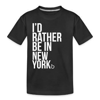 New York - Kids' Premium Organic T-Shirt - black - Front