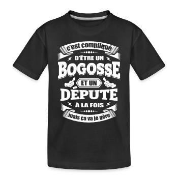 BOGOSSE ET DÉPUTÉ - T-shirt bio Premium Enfant - noir - Devant