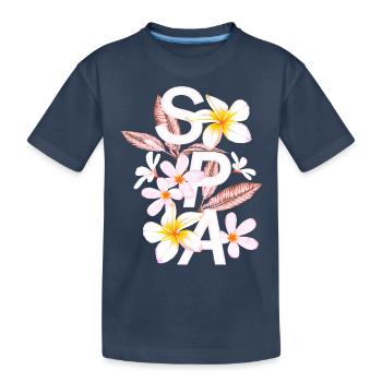Femmes girl power design art féminisme féminin SPA - T-shirt bio Premium Enfant - bleu marine - Devant