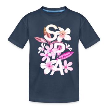 Femmes girl power design art féminisme féminin SPA - T-shirt bio Premium Enfant - bleu marine - Devant