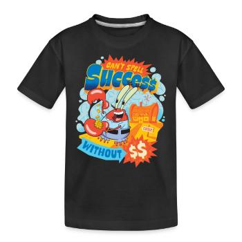 Spongebob Schwammkopf Mr. Krabs Lustiges Design - Kinder Premium Bio T-Shirt - Schwarz - Vorne