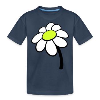 Small Marguerite Flower White Decorative Beautiful Nature - Kids' Premium Organic T-Shirt - navy - Front