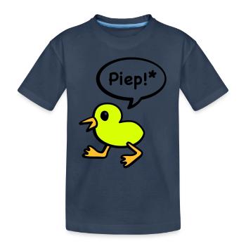 piepvogel - Kinder Premium Bio T-Shirt - Navy - Vorne