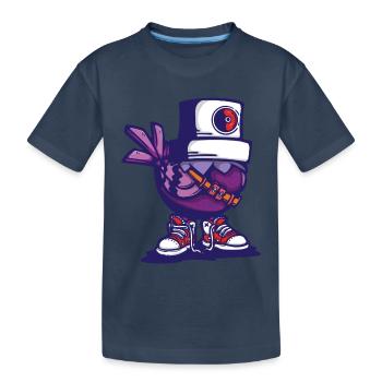 Casquette d’oiseau - T-shirt bio Premium Enfant - bleu marine - Devant