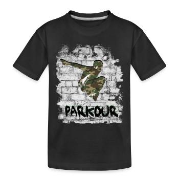 Parkour - Kids' Premium Organic T-Shirt - black - Front