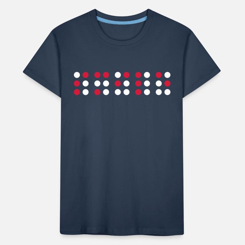 Sourire en code braille, script braille pour les aveugles T-shirt bio Premium Enfant