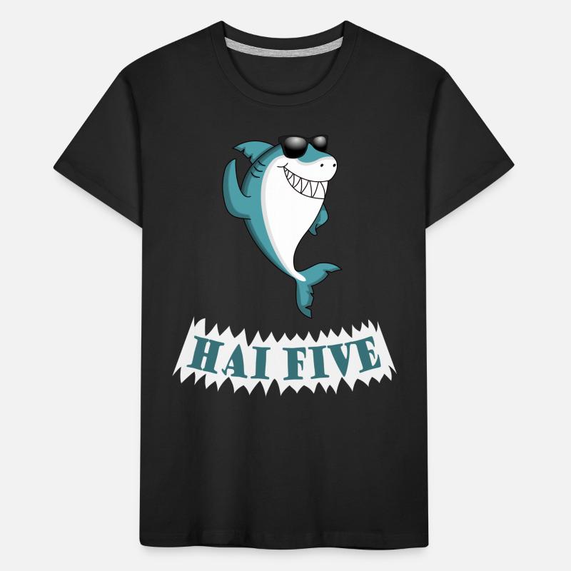 Haifisch High Five oder in dem Fall: HAI FIVE! Kinder Premium Bio T-Shirt