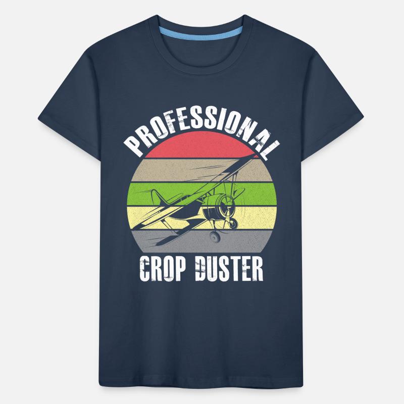 Crop Dusting in Progress Crop Dusting Duster Plane Kids' Premium Organic T-Shirt