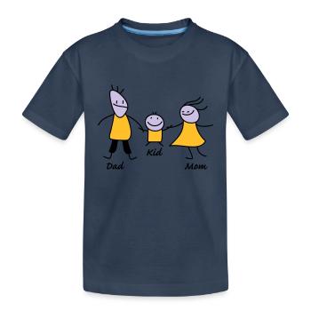 happy family - T-shirt bio Premium Enfant - bleu marine - Devant