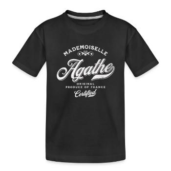 Mademoiselle Agathe - T-shirt bio Premium Enfant - noir - Devant
