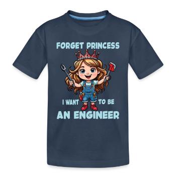 Prinzessin wird Ingenieurin Mechanikerin - Kinder Premium Bio T-Shirt - Navy - Vorne