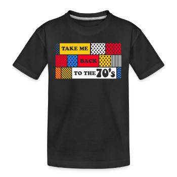 Graphique des années 70 - T-shirt bio Premium Enfant - noir - Devant