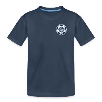 Compass Ball: Directional Soccer Design - Kids' Premium Organic T-Shirt - navy - Front