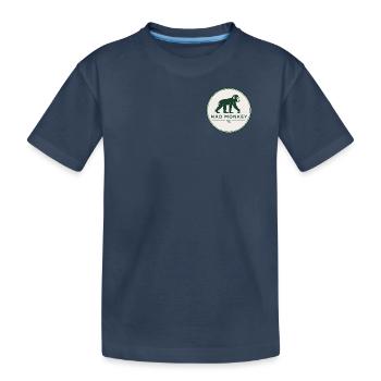Mad Monkey Logo Abzeichen - Kinder Premium Bio T-Shirt - Navy - Vorne