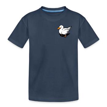 Coole Ente - Badeente - Vogel - Quietscheente - Kinder Premium Bio T-Shirt - Navy - Vorne