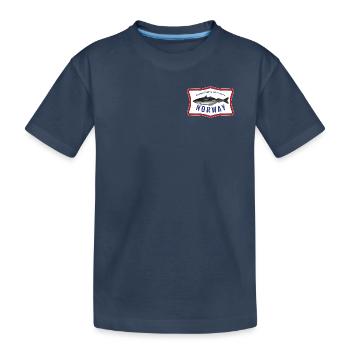 Norway Speed Jiggung Adventure Seelachs Geschenk - Kinder Premium Bio T-Shirt - Navy - Vorne