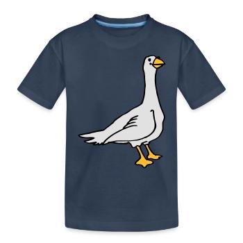 Gans - Kinder Premium Bio T-Shirt - Navy - Vorne