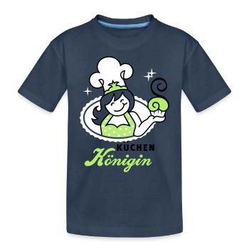 cuisines de la Reine - cuisine reine 3C - T-shirt bio Premium Enfant - bleu marine - Devant