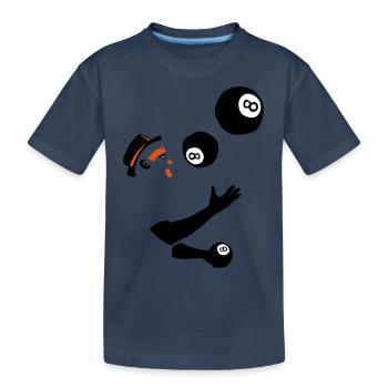 juggler ball billiards 8 - Kids' Premium Organic T-Shirt - navy - Front